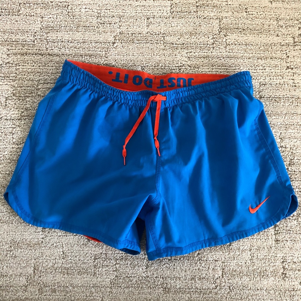 Blue & orange NIKE ✔️ just do it athletic fitness running shorts
